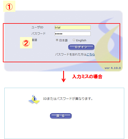 ログイン画面イメージ