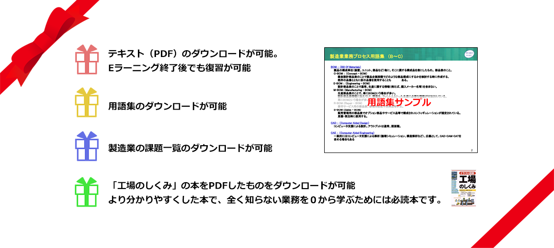 eラーニング　受講申し込み　PDFダウンロード特典